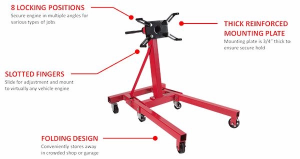 Aiko 1 Ton Engine Stand (Foldable) | Model : AM-ES-1T