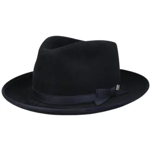 Banded edge Fedora Furfelt by JJ Hats