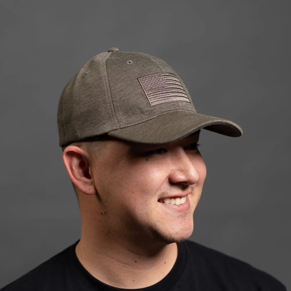 Blackout Flag Stretch Fit Hat - Military Green