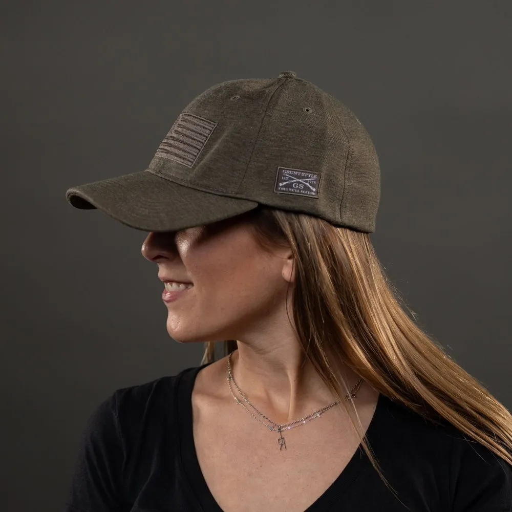 Blackout Flag Stretch Fit Hat - Military Green