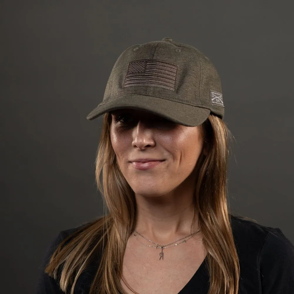 Blackout Flag Stretch Fit Hat - Military Green