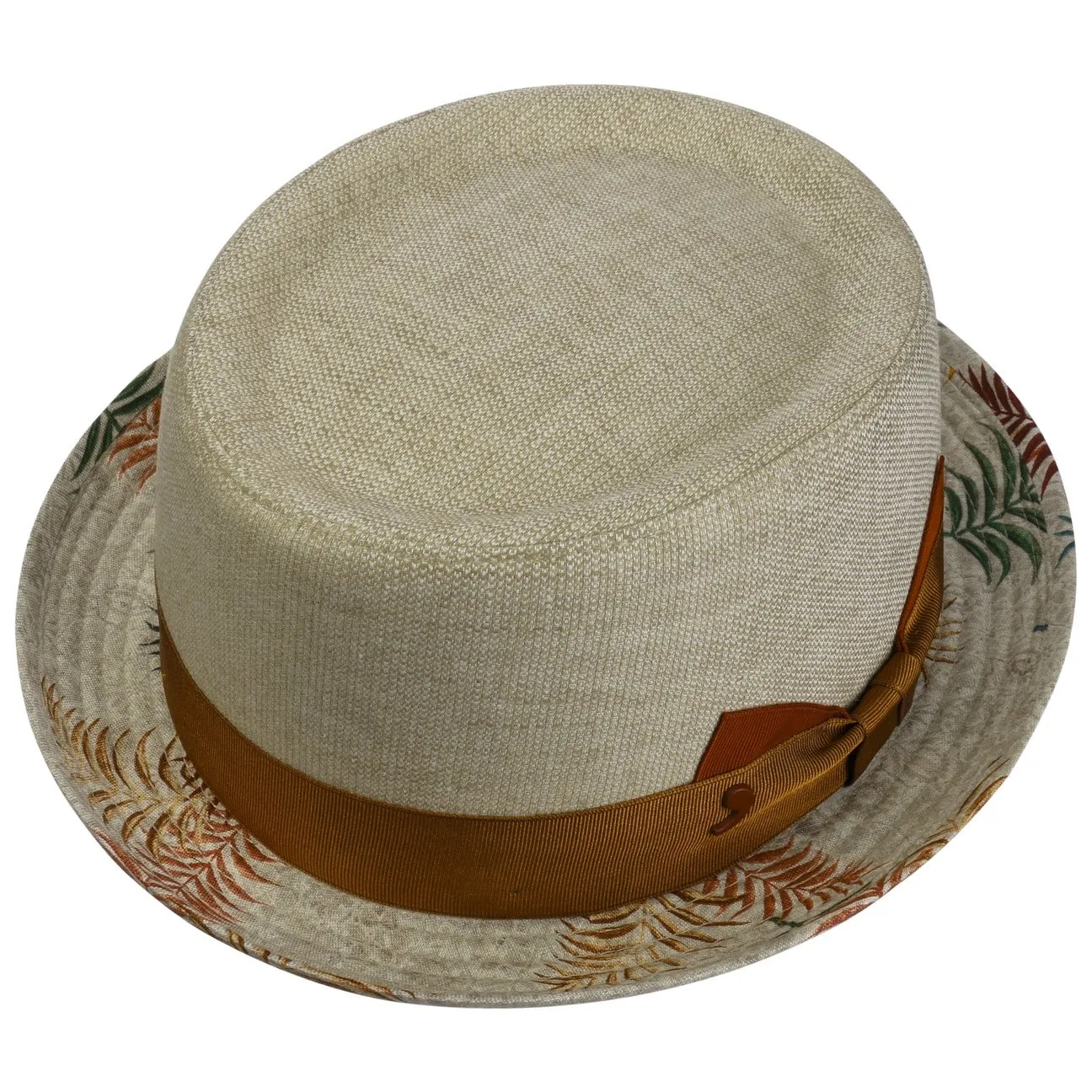 Denvio Pork Pie Linen Hat by Alfonso D'Este