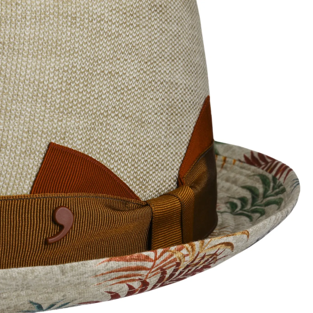 Denvio Pork Pie Linen Hat by Alfonso D'Este