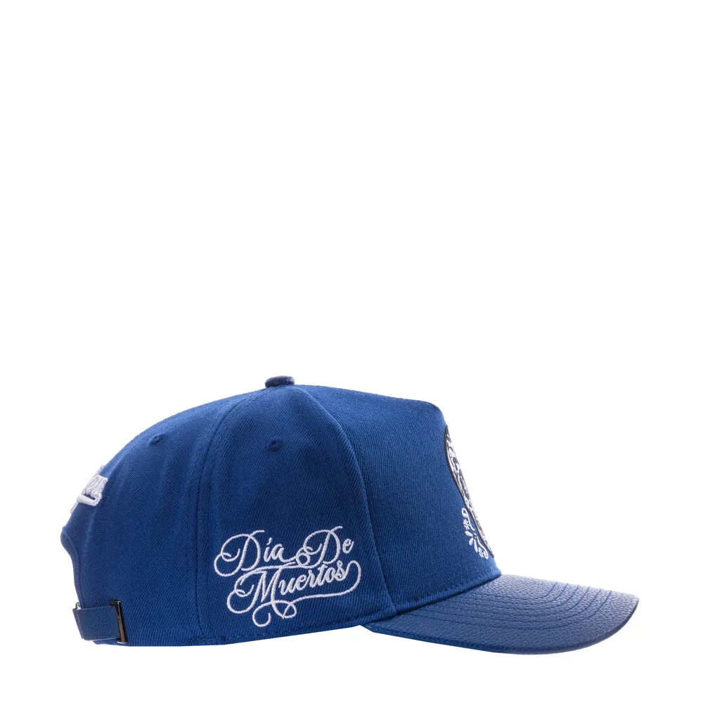 Dodgers Sugar Skull Wool Blend Pinch Front Strapback