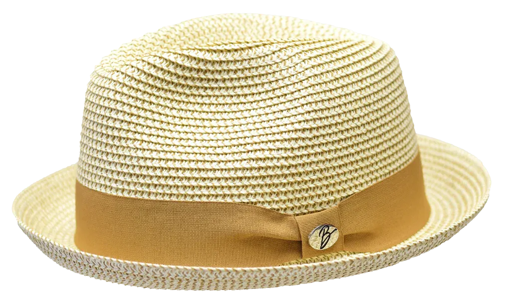 Dominic Crushable Narrow Brim Braid Straw Hat by Bently x Bruno Capelo Hats