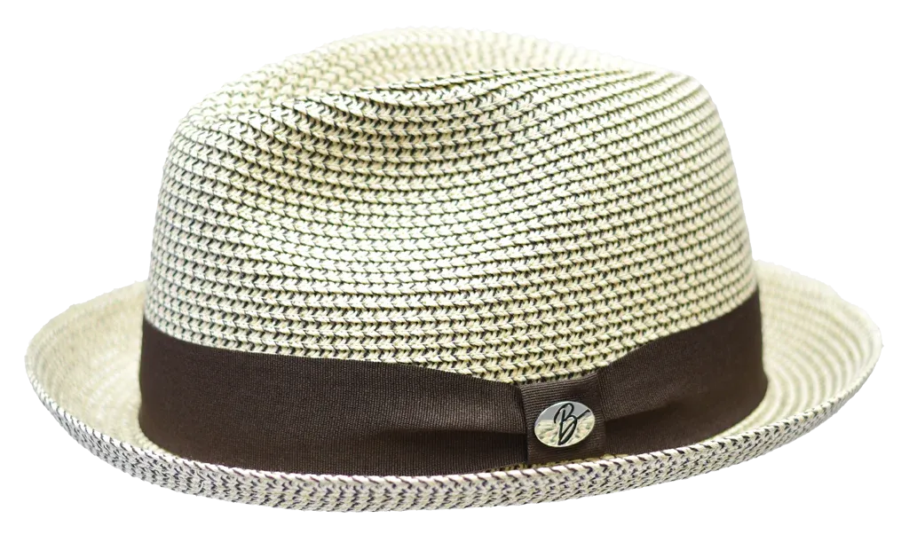 Dominic Crushable Narrow Brim Braid Straw Hat by Bently x Bruno Capelo Hats