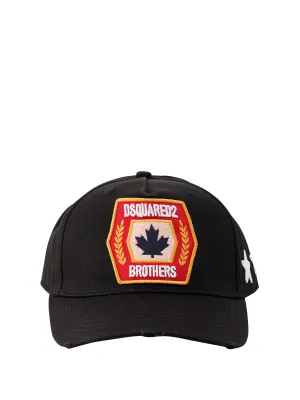 Dsquared2 Distressed Logo Embroidered Baseball Cap