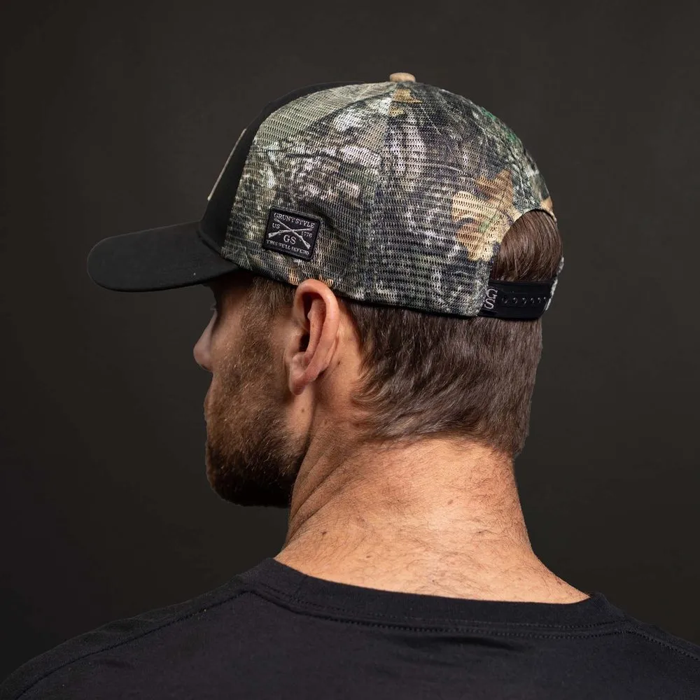 Embroidered American Flag Realtree Edge® Camo Mesh Hat
