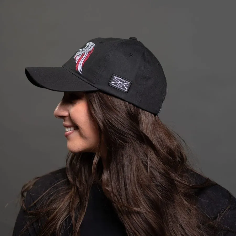 Freedom Angel Dad Hat - Black
