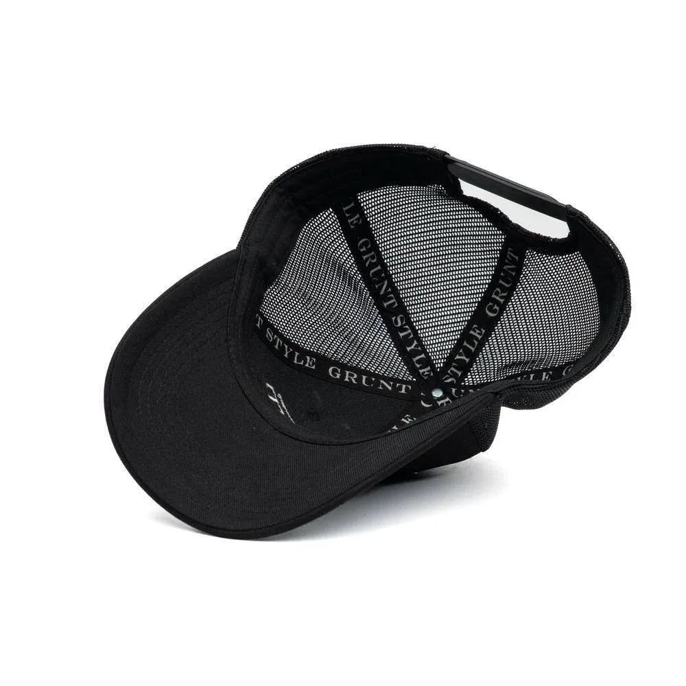 Grunt Style Stacked Logo - Black Hat