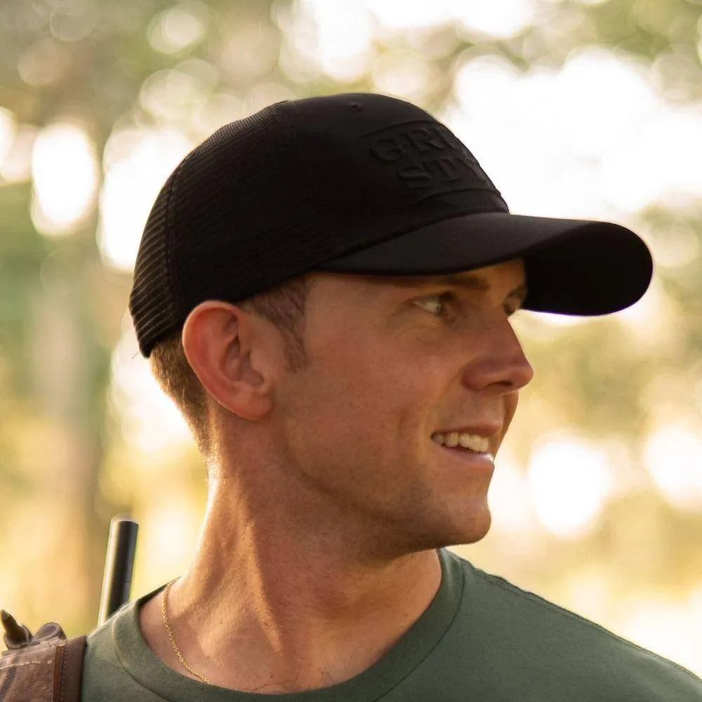 Grunt Style Stacked Logo - Black Hat