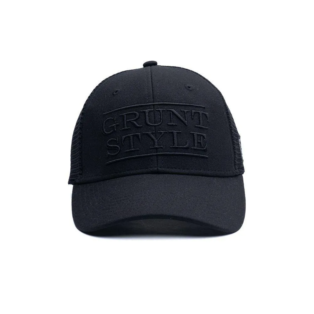 Grunt Style Stacked Logo - Black Hat