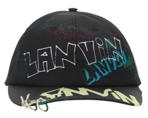 Lanvin Graffiti Logo Embroidered Cap