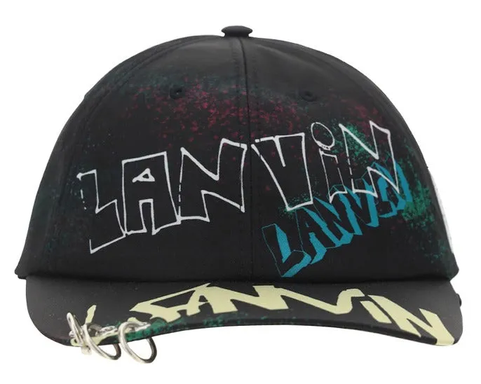 Lanvin Graffiti Logo Embroidered Cap