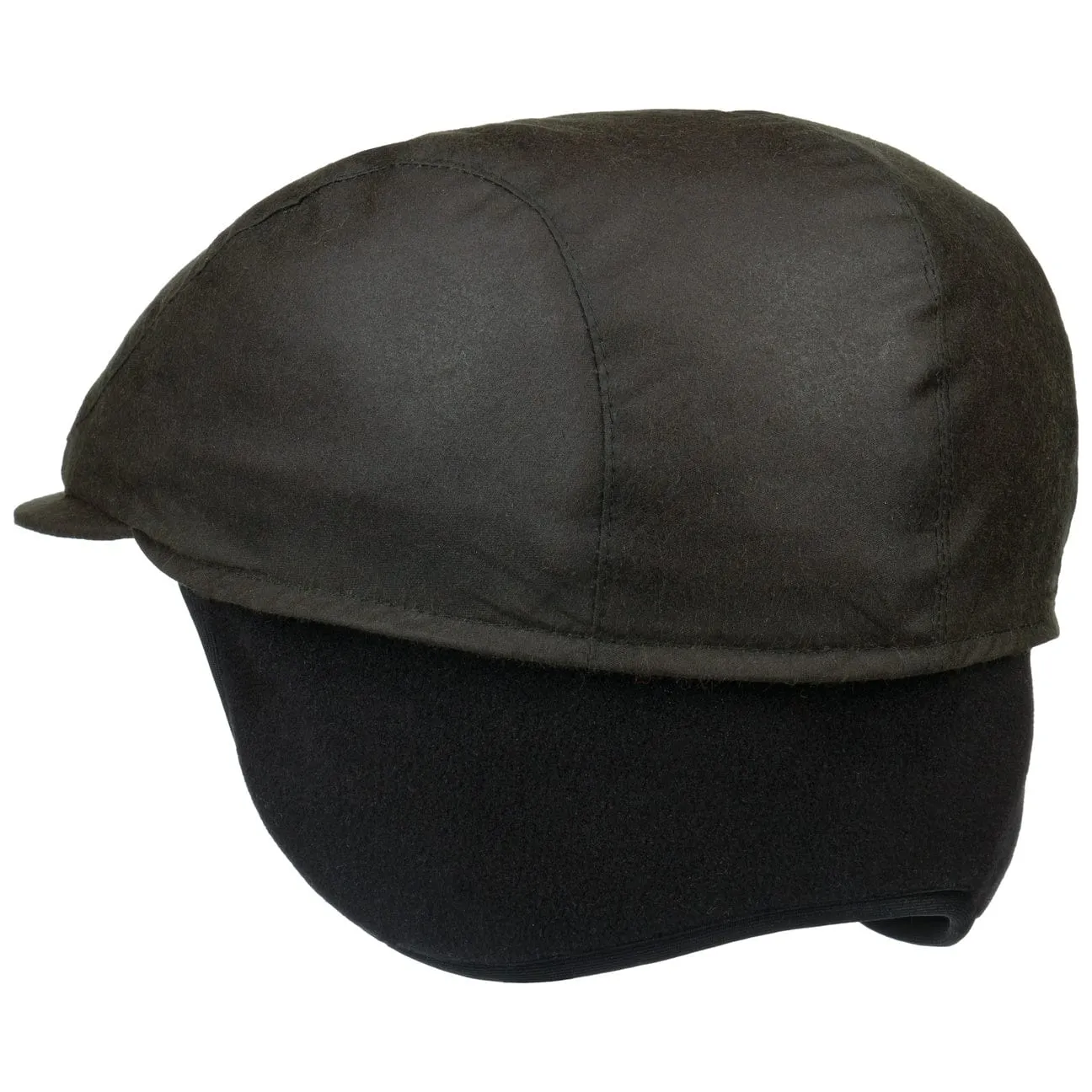 Matteo Plus Waxed Cotton Flat Cap by Mayser