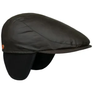 Matteo Plus Waxed Cotton Flat Cap by Mayser