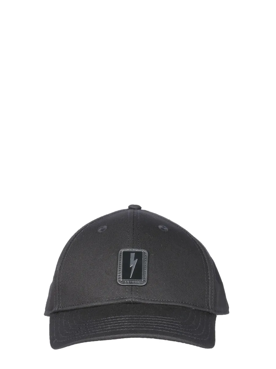 Neil Barrett Logo Patch Baseball Cap