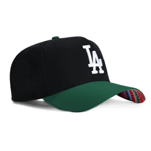New Era 9Forty A-Frame Los Angeles Dodgers Snapback Serape UV Hat - Black, Green