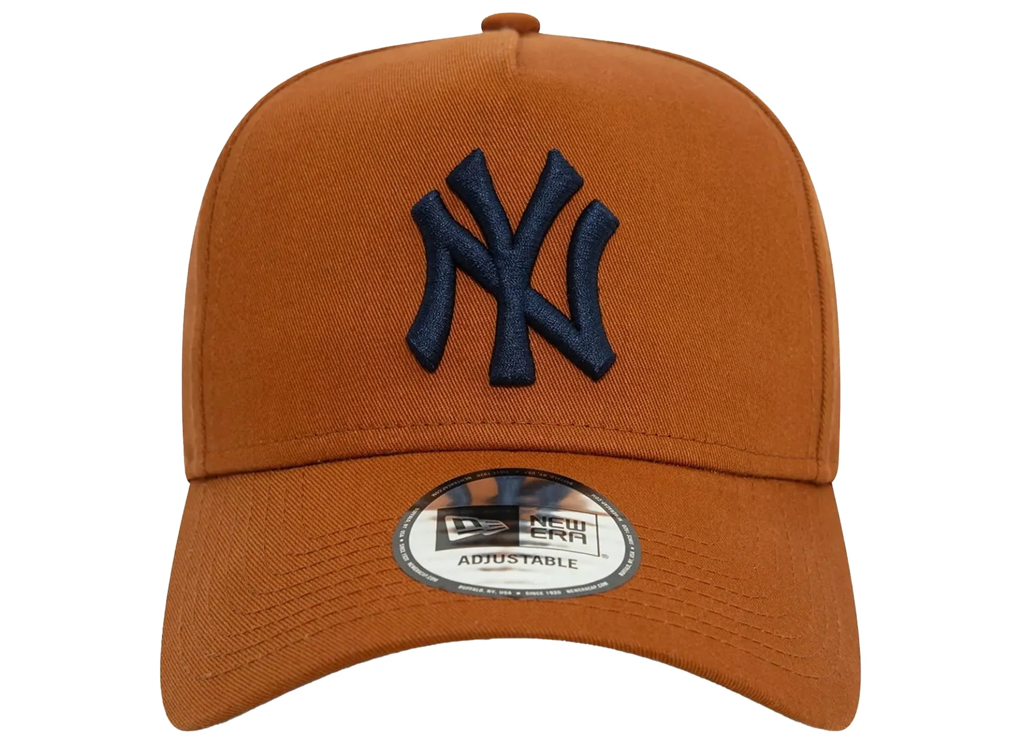 New Era League Essentials E-Frame New York Yankees Snapback Hat in Burnt Orange