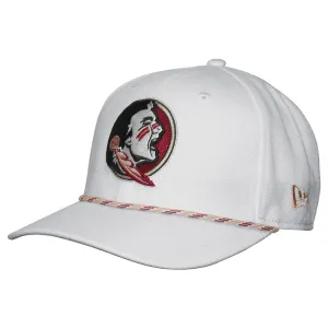 New Era Men's Seminole Logo 970SS Adjustable Cap - White