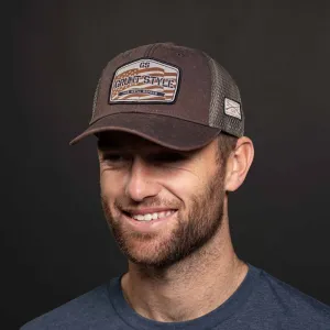 Old Glory Patch Mesh Hat - Brown Wash