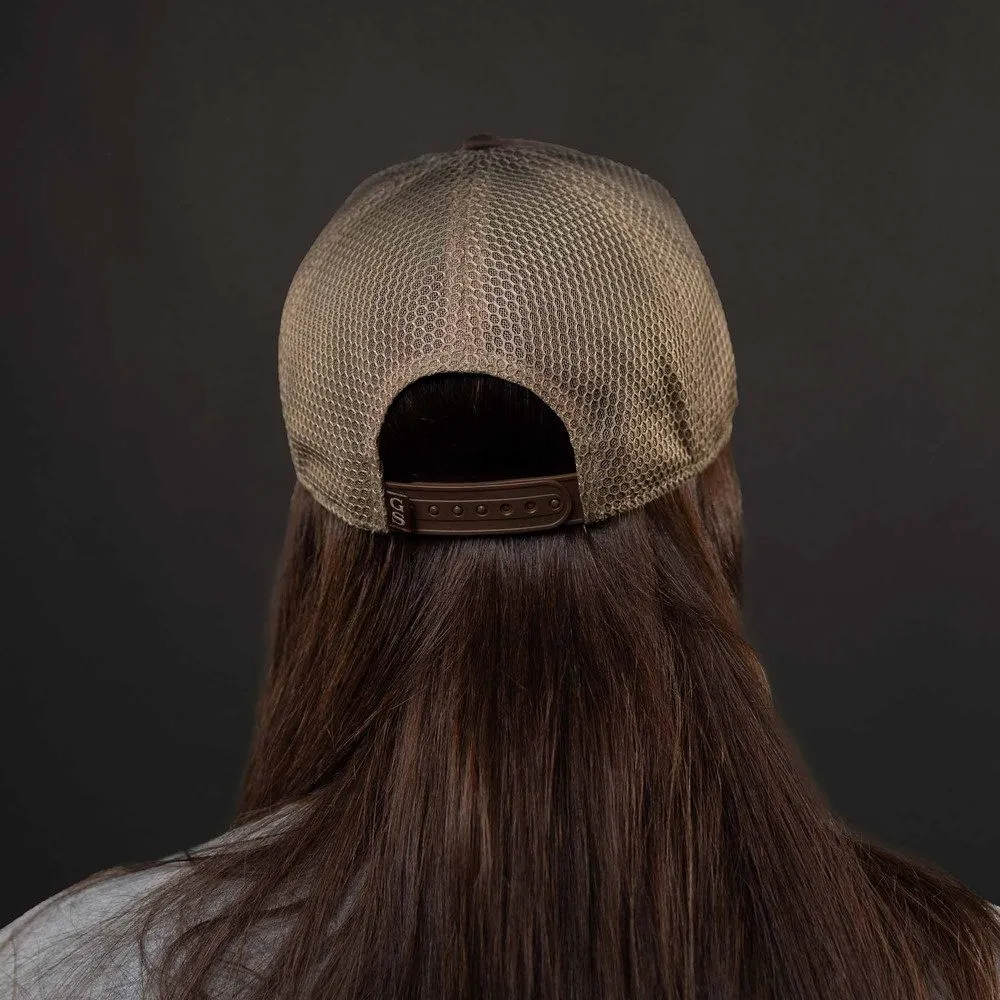 Old Glory Patch Mesh Hat - Brown Wash