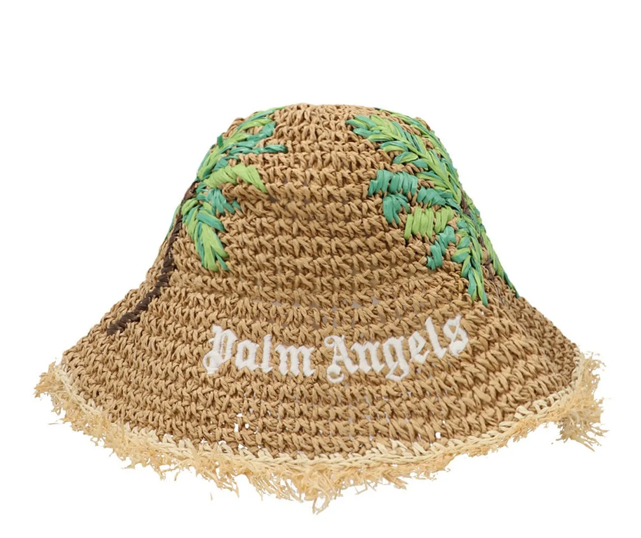 Palm Angels Fringed Edge Woven Hat