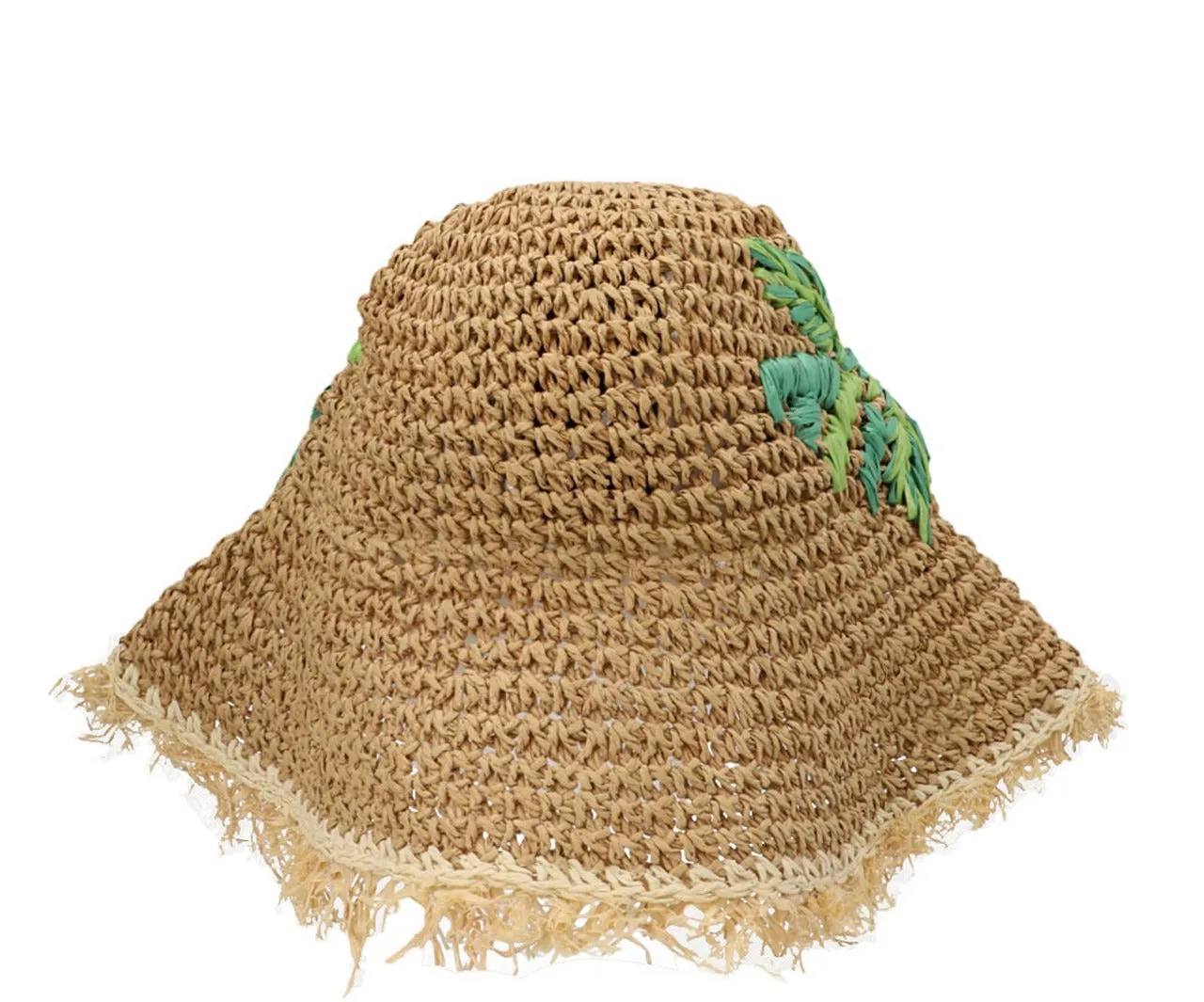Palm Angels Fringed Edge Woven Hat