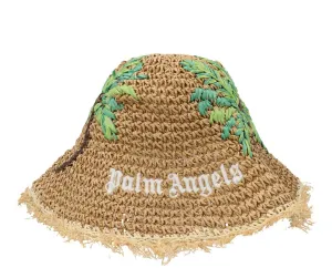 Palm Angels Fringed Edge Woven Hat