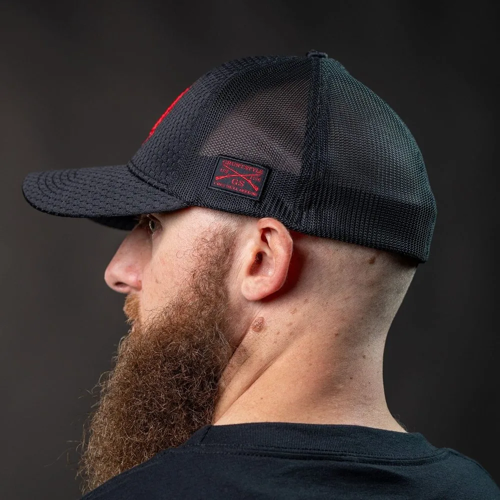 Red Blood Blue Collar® Stretch Fit Hat - Black
