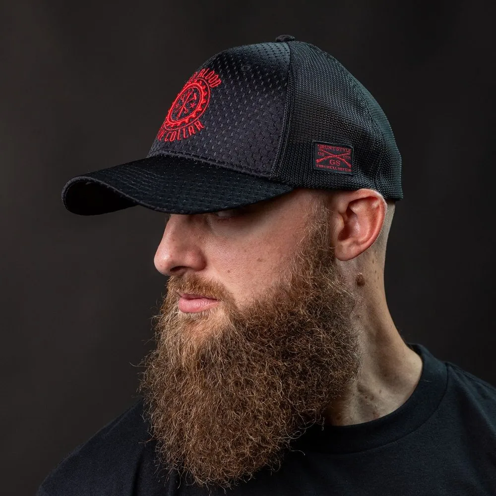 Red Blood Blue Collar® Stretch Fit Hat - Black