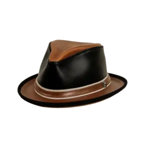 Rocky | Mens Leather Fedora Hat