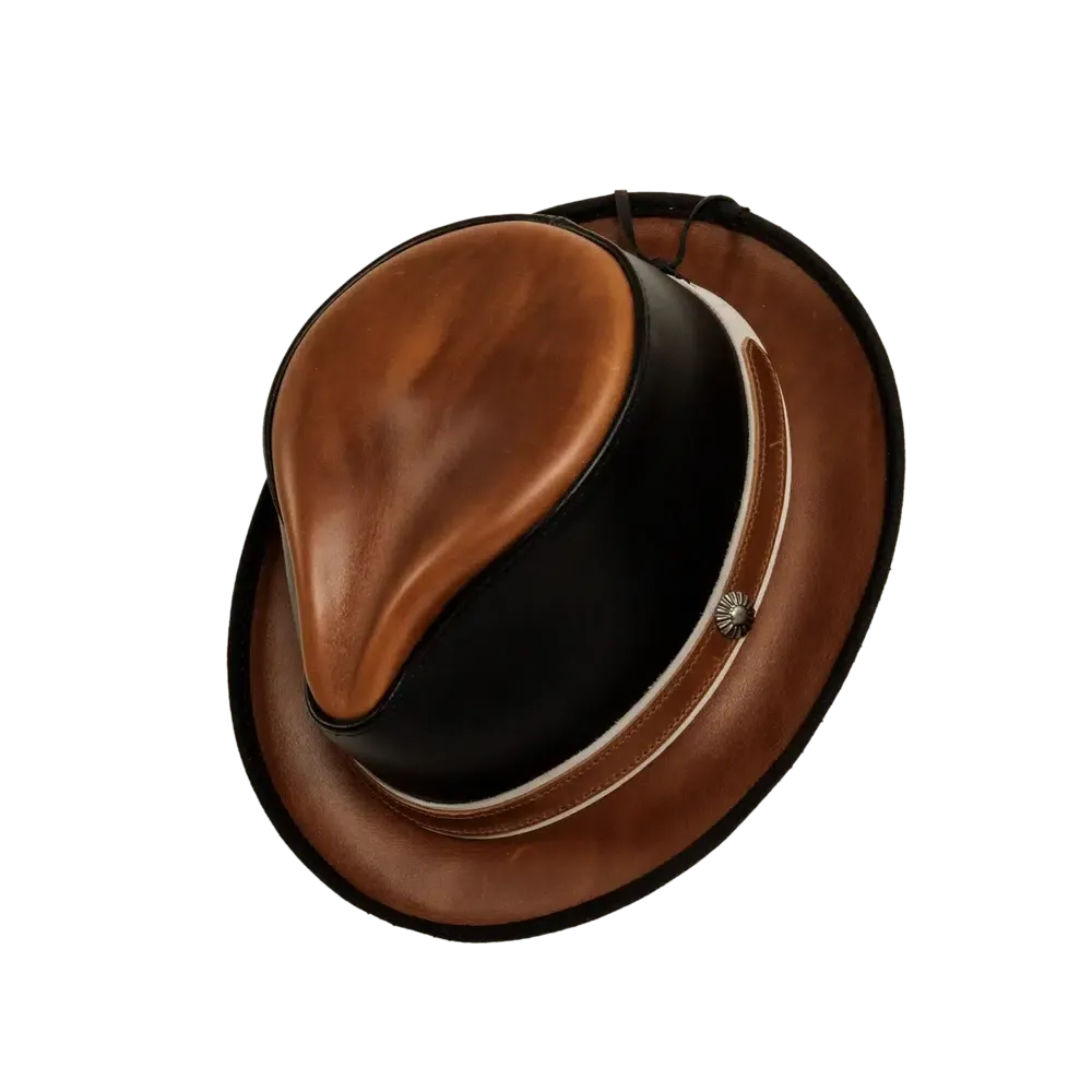 Rocky | Womens Leather Fedora Hat