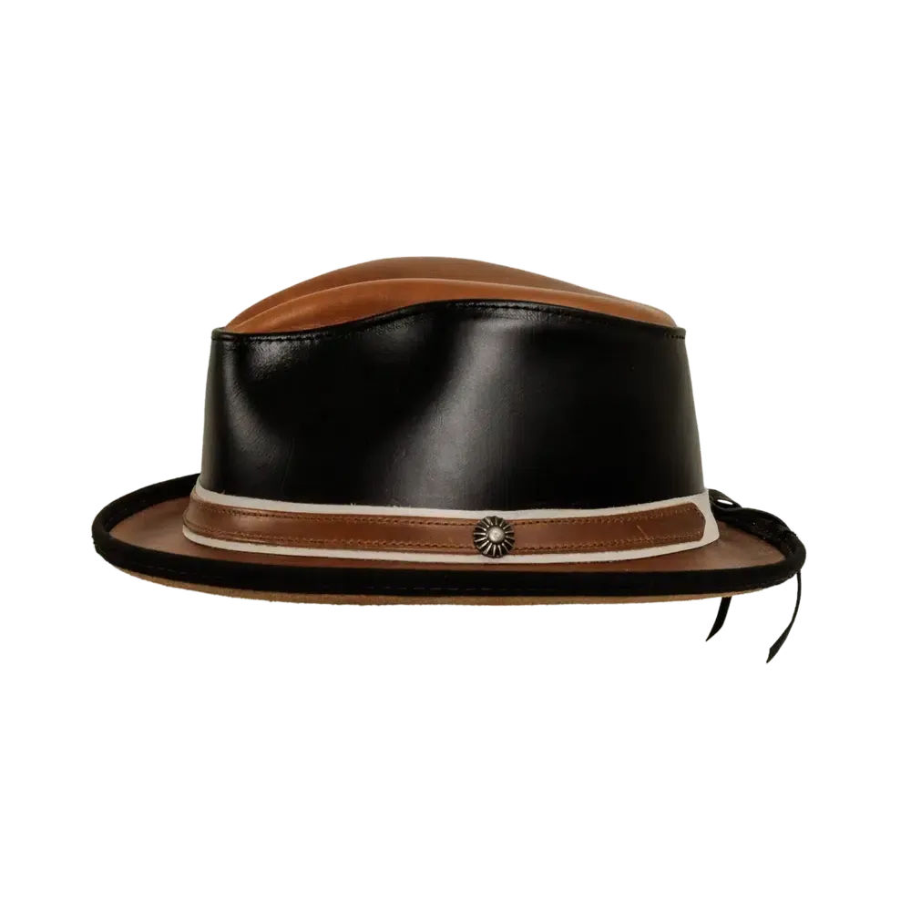 Rocky | Womens Leather Fedora Hat