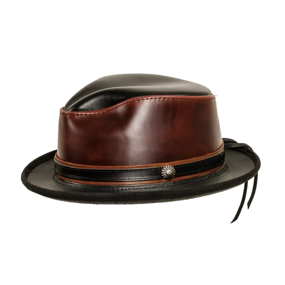 Rocky | Womens Leather Fedora Hat