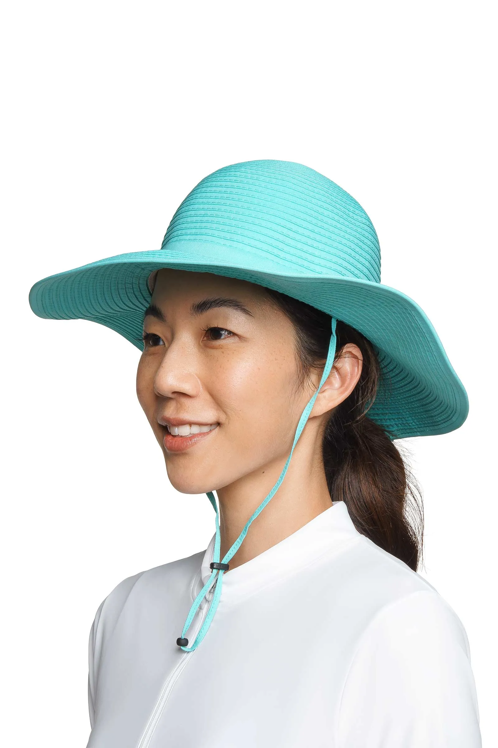 Shelly Shapeable Travel Sun Hat | Bay Aqua
