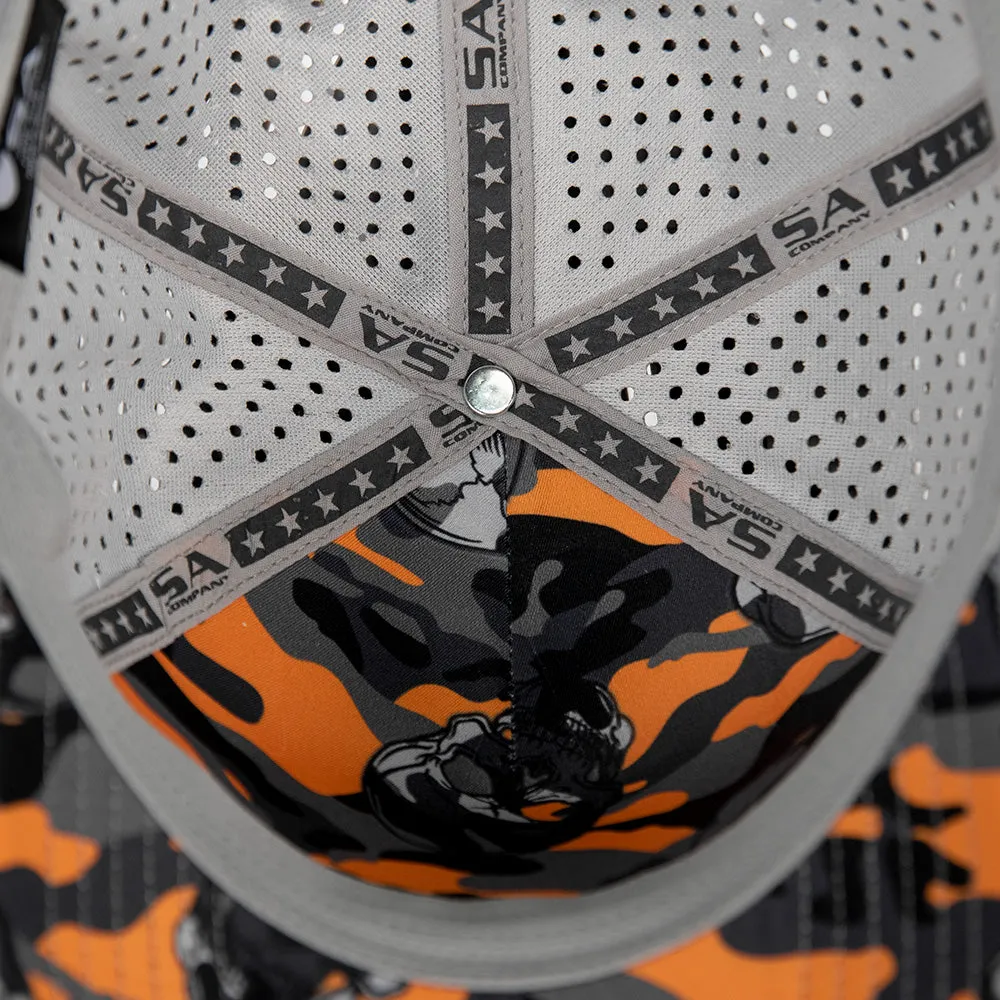 Special Edition Performance Snapback | Skull Orange Military Camo | Grey