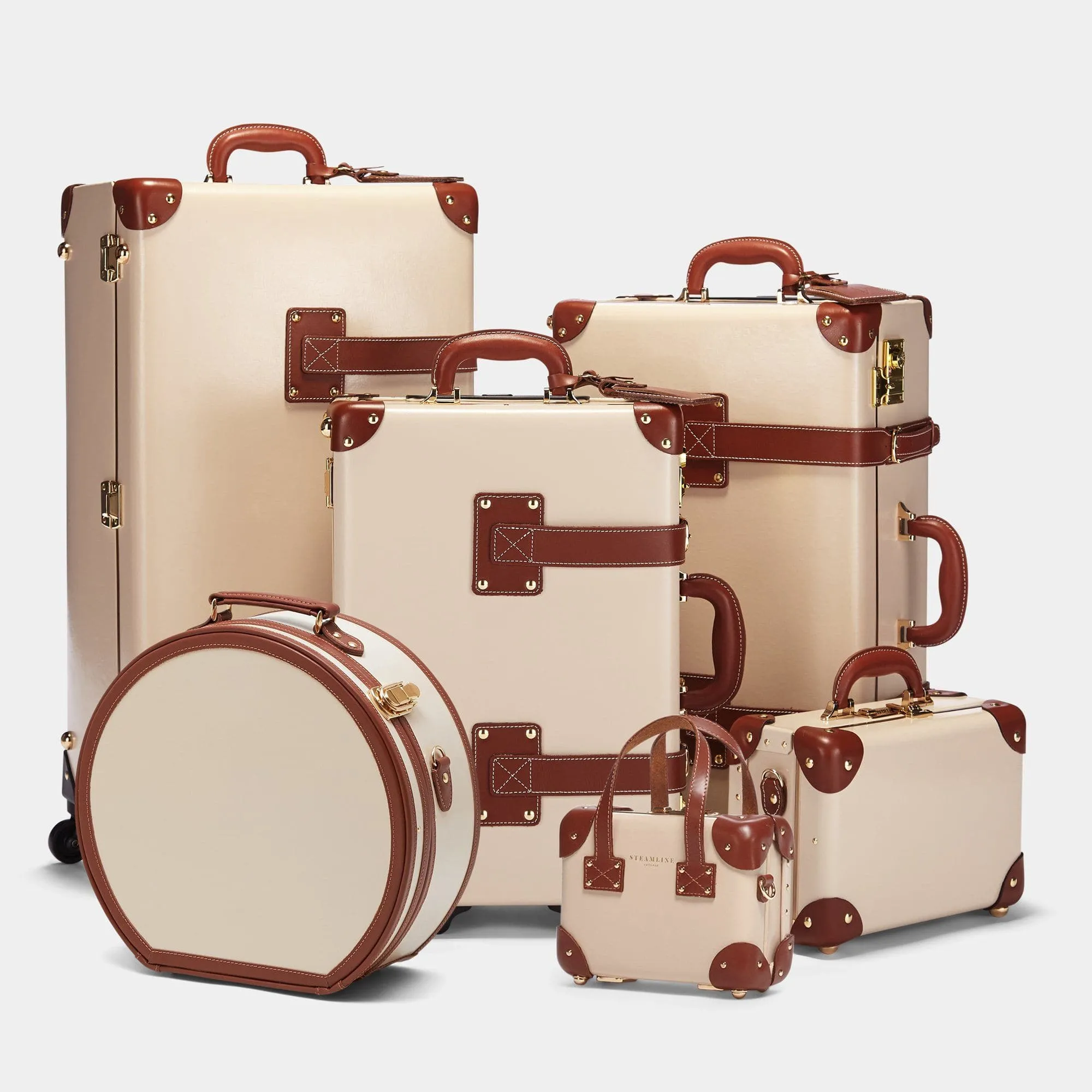 The Diplomat - Cream Hatbox Large