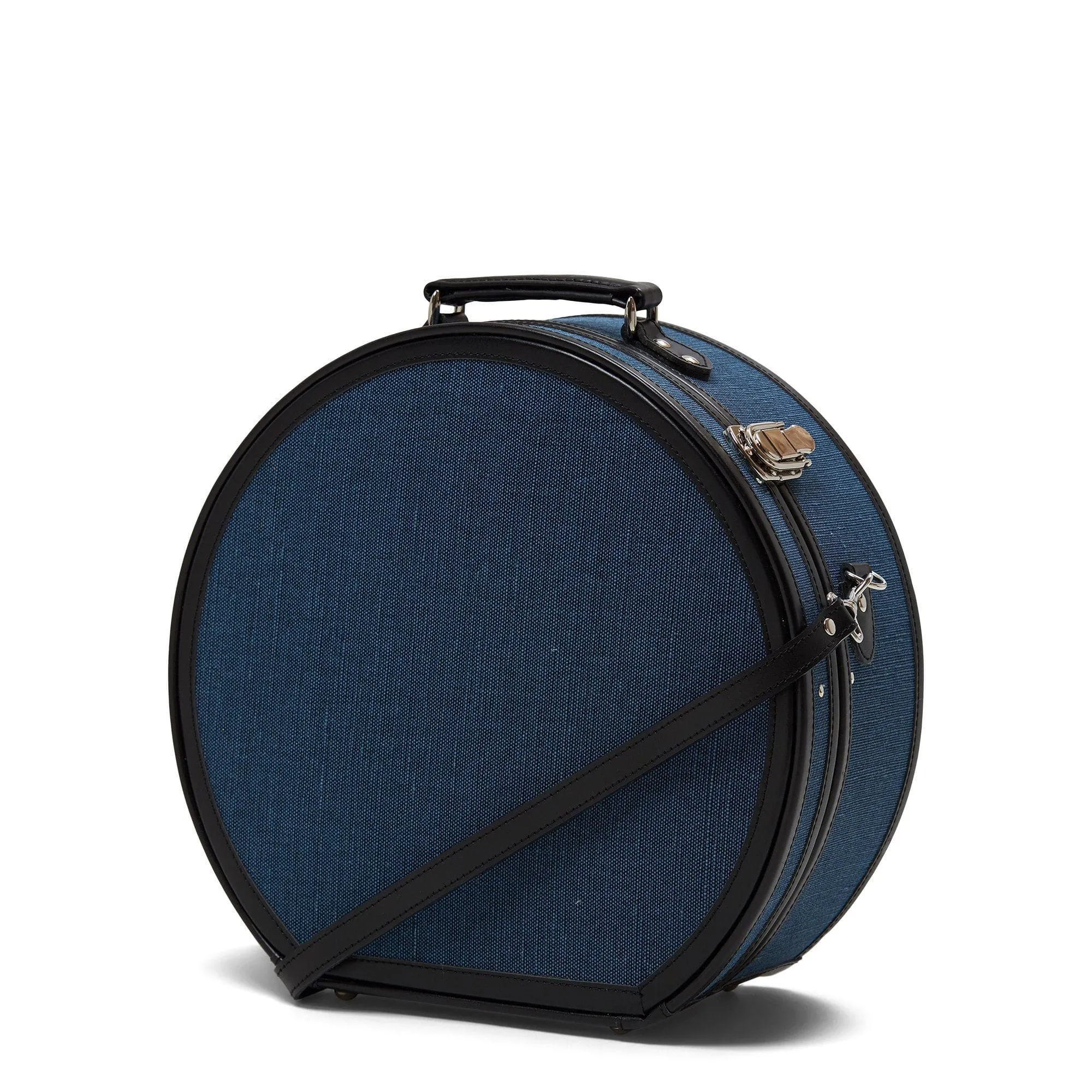 The Editor - Navy Hatbox Large
