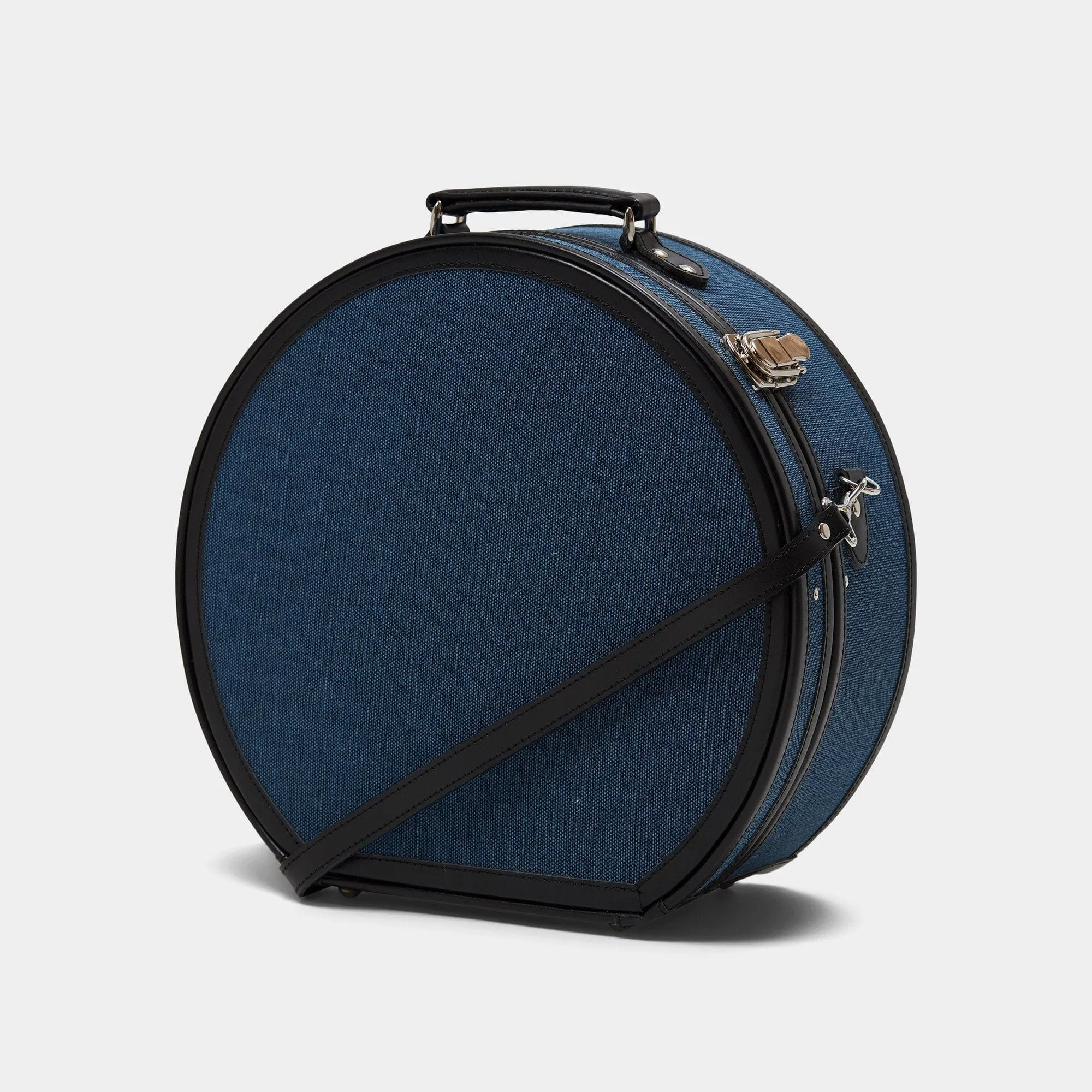 The Editor - Navy Hatbox Large