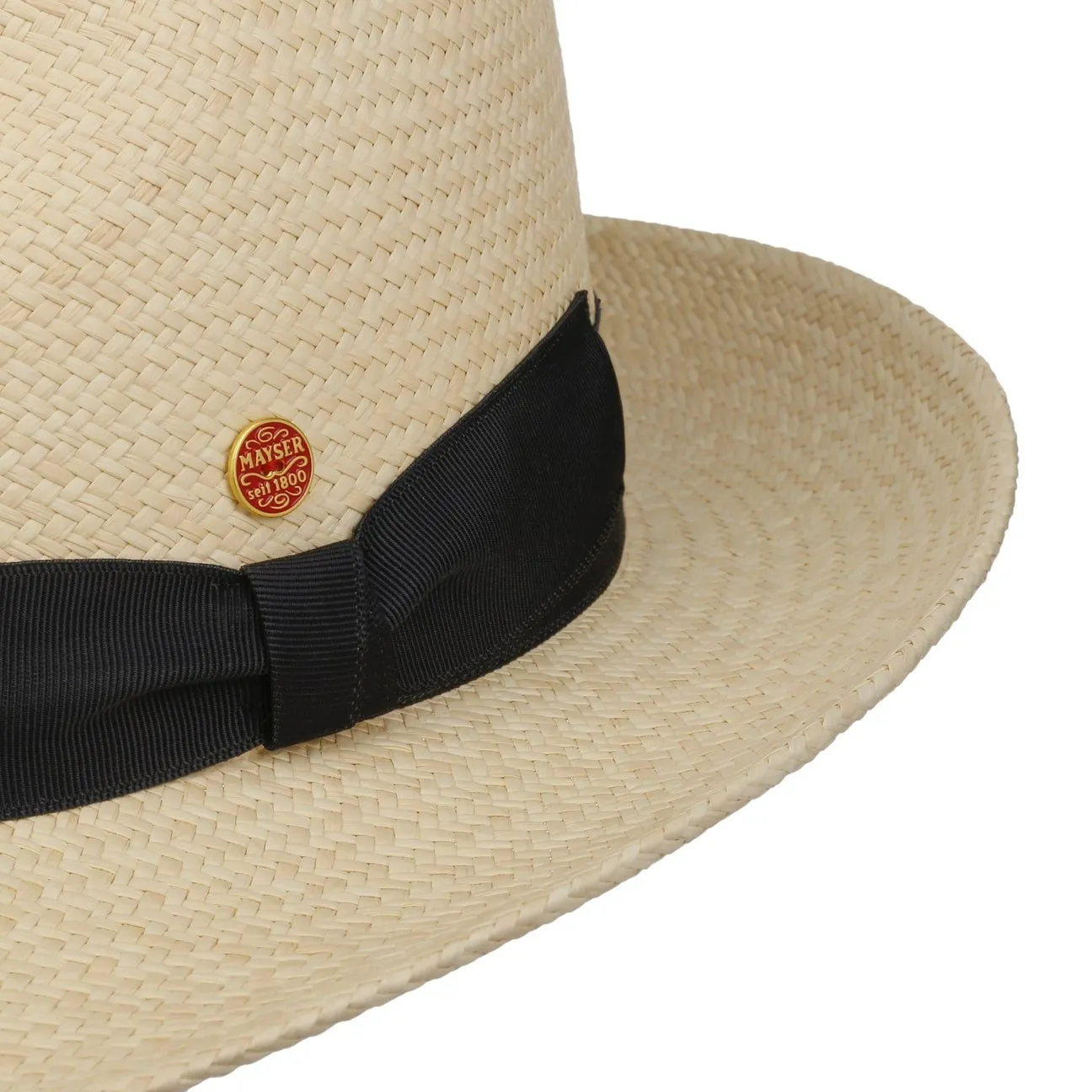 Torino Striped Band Panama Hat by Mayser