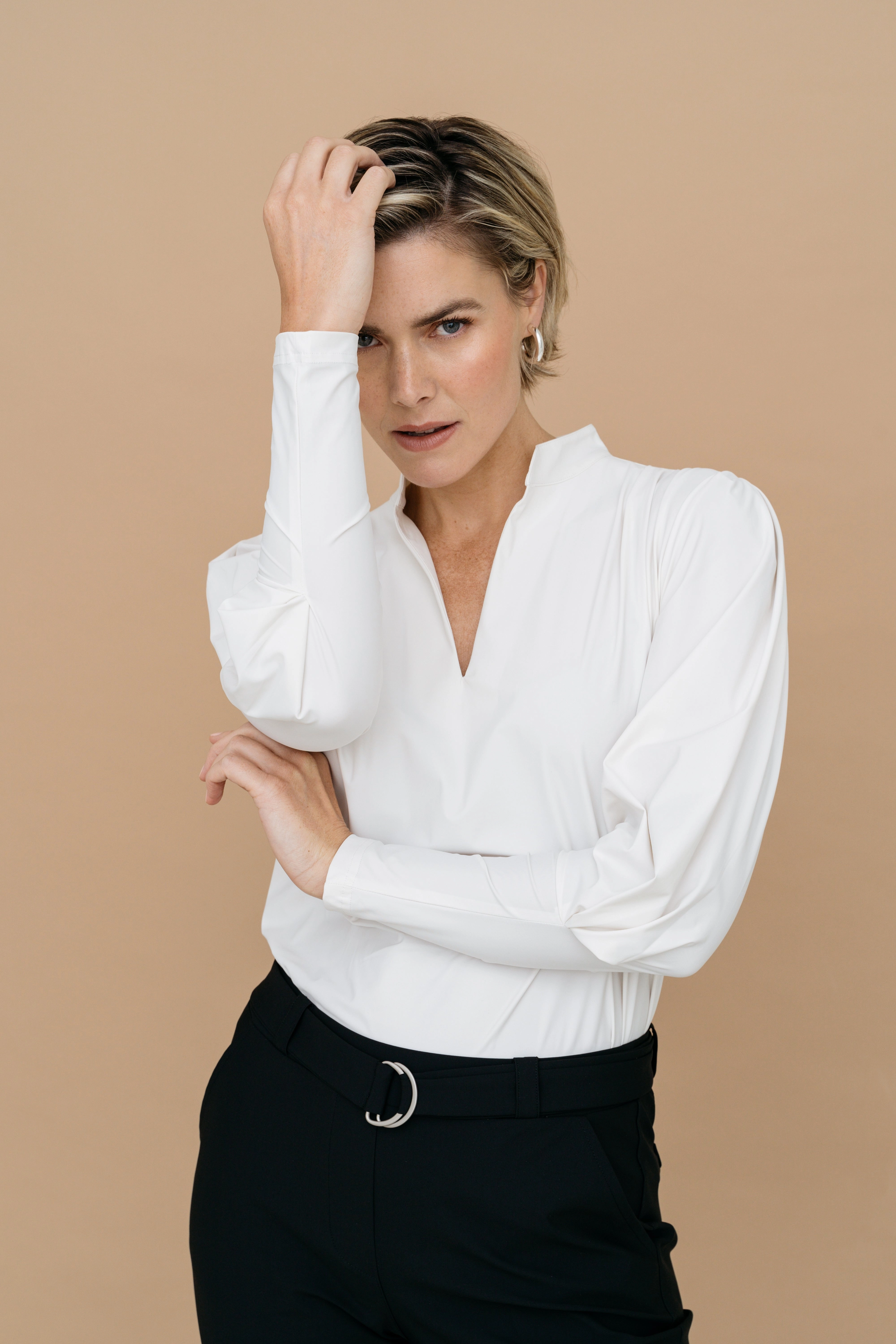 Travel Top Dieke Offwhite