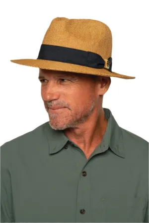 Unisex Surf Club  - Hand Woven Fedora Rugby Stripe Band | Toast