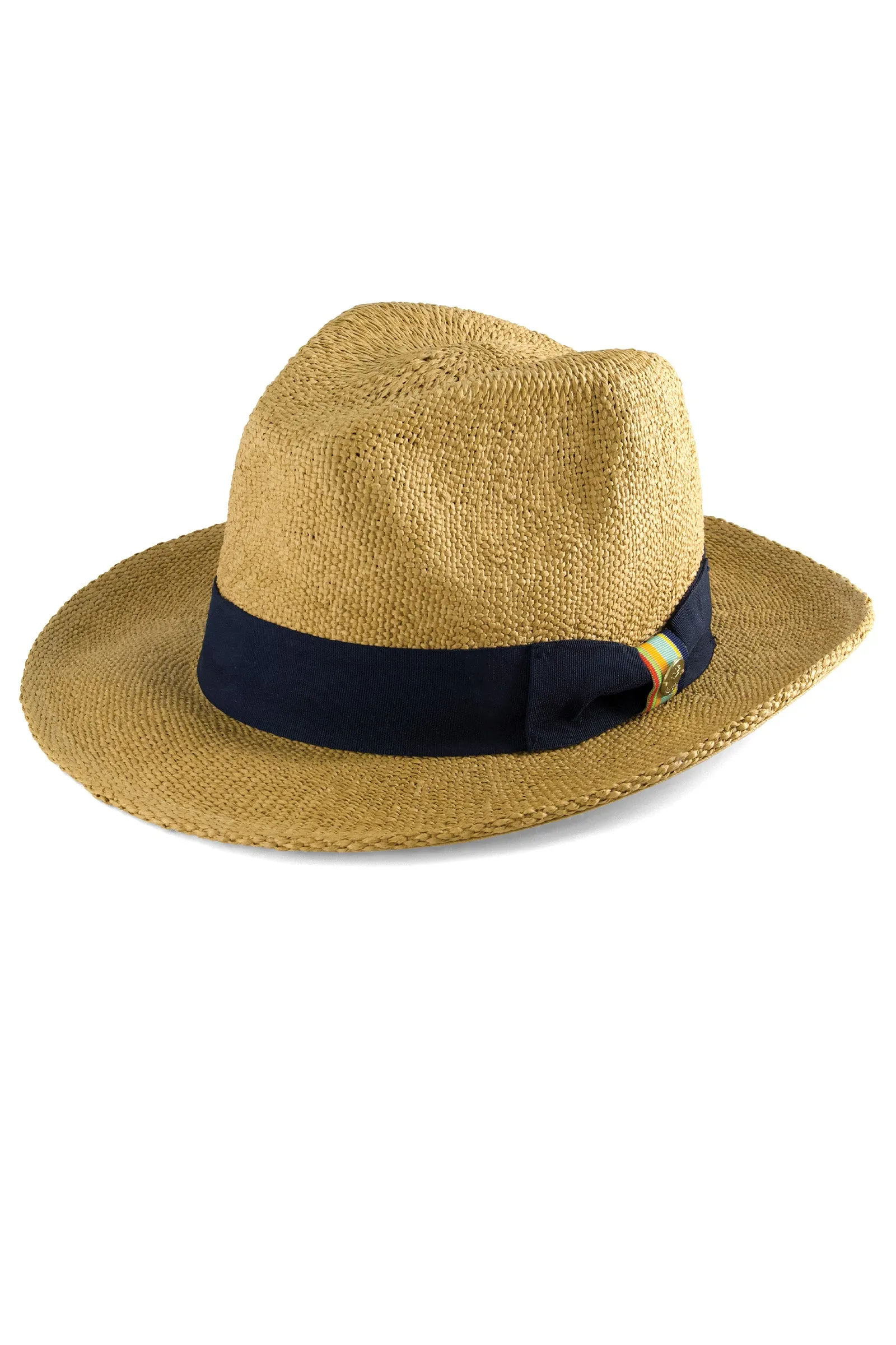 Unisex Surf Club  - Hand Woven Fedora Rugby Stripe Band | Toast