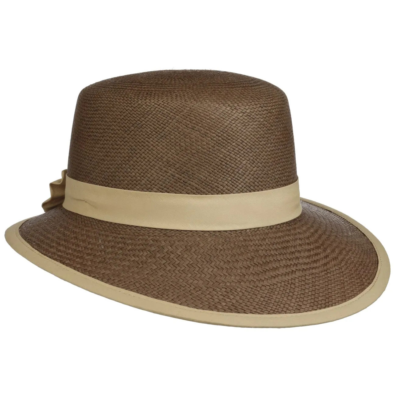 Vina Brown Panama Hat Bonnet by Lierys